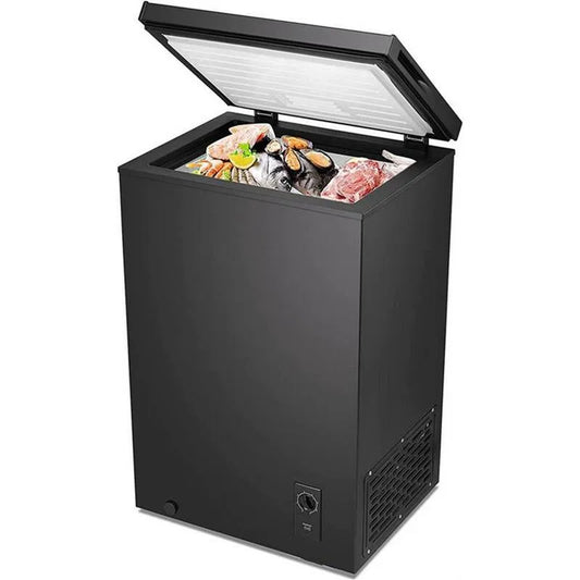 COWSAR, 20. 94 in. W 2. 7 cu. ft. Manueller Abtau-Truhen-Gefrierschrank mit einstellbaren Temperaturreglern in Schwarz, Gefrierschränke, 20.94 in, 2.7 cu. ft