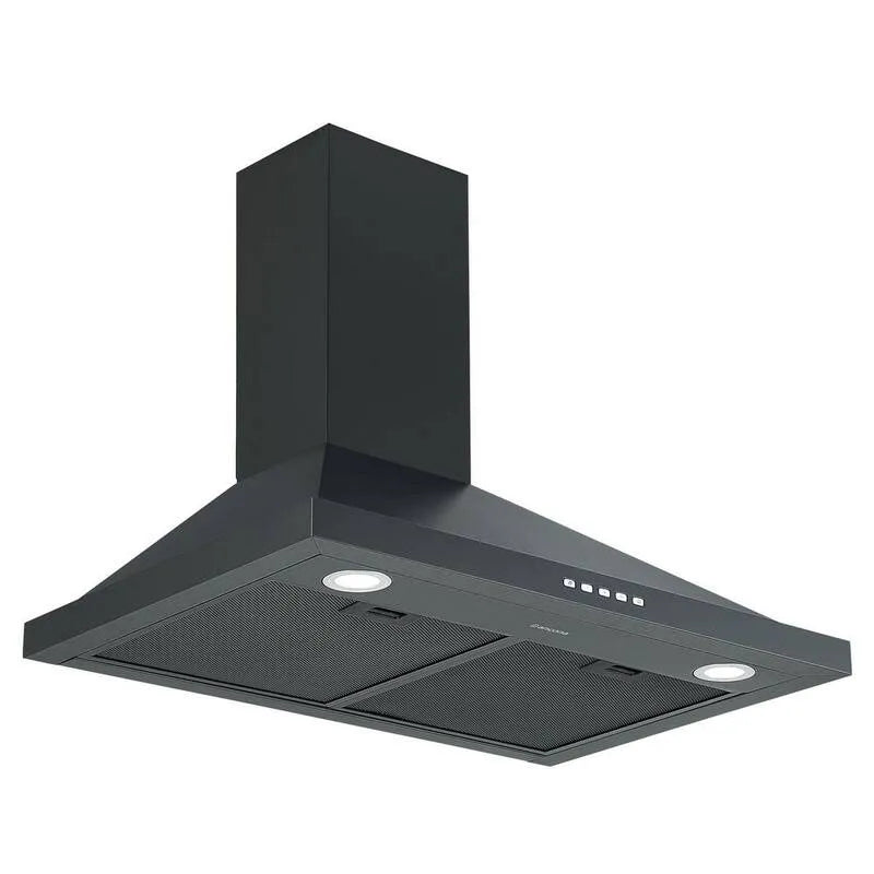 Dunstabzugshaube, 600 CFM, 30 in., Küchenlüftung und Kochabgassystem, Matte Schwarz