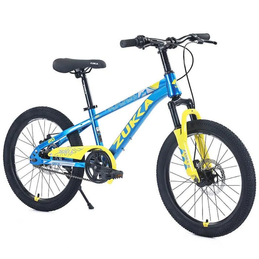 Unbranded, Blue Stahl Mountain Bike Single Stufen Bicycle für Mädchen und Jungen im Alter von 7 bis 10 Jahren, Blau, Fahrräder, 20 in