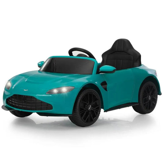 12-Volt, Fernbedienung, Kinder fahren auf Spielzeugauto Elektroauto lizenziert Aston Martin mit und LED-Leuchten