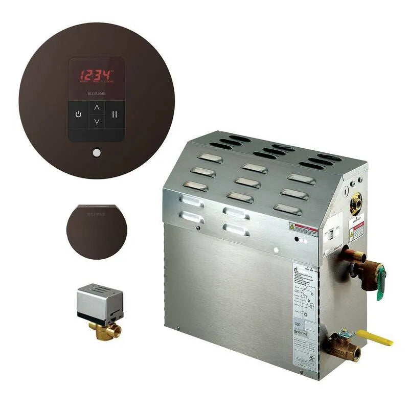 7. 5kW Generator, 7, 5 kW Dampfbad mit iTempo AutoFlush Round Package in Öl geriebener Bronze