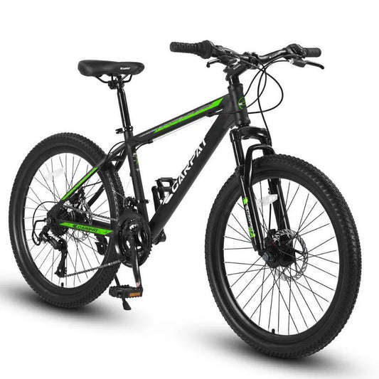 26 in., 26 in. Mountainbike Shimano 21 Geschwindigkeiten mit mechanischen Scheibenbremsen High-Carbon Stahl Rahmen Suspension MTB für Erwachsene, 21 Geschwindigkeiten