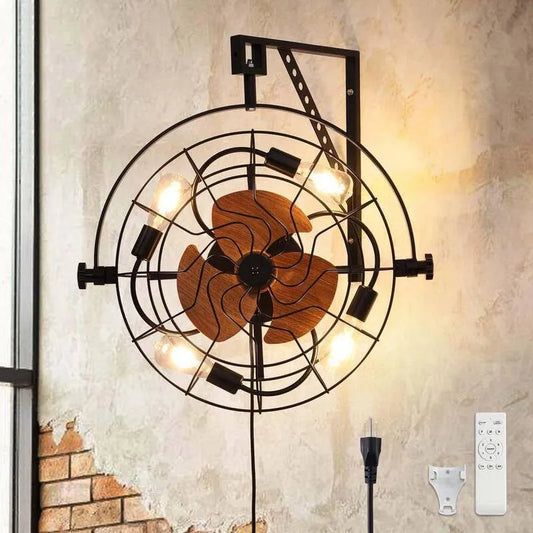 Deckenventilator, 20 in., Fernbedienung, Innen, Reversibel, Schwarz, Deckenventilatoren mit Beleuchtung