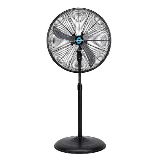 High Velocity Metal Oszillierendes Podest Ventilator Kommerziell, 20 in., 3 Geschwindigkeit, Kommerziell-Grade Design, Schwarz