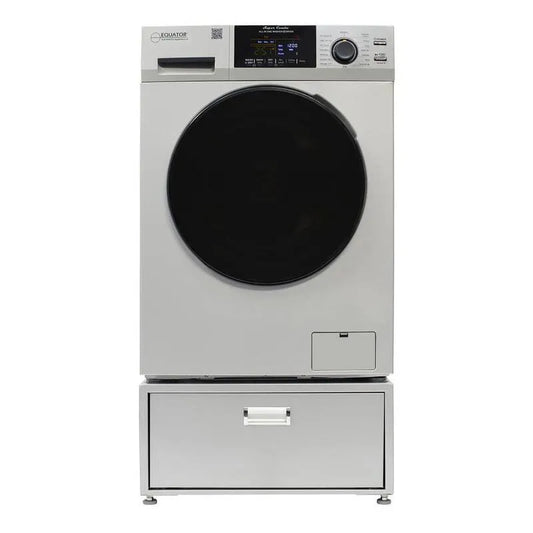 110, 1. 62 cu. ft. Vented Sani Combo Waschmaschinentrockner Combo Pet Cycle und Podest ADA in Silber, 1. 62 cu. ft., 1.62 cu. ft
