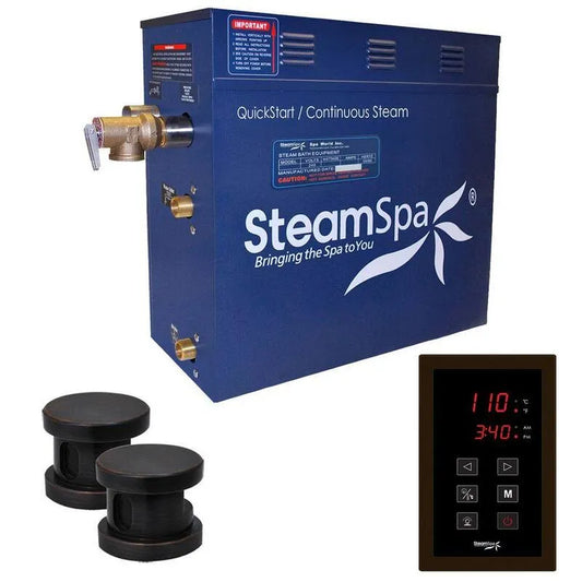 Generator, Serien-Dampfbad-Generator-Paket mit kontinuierlicher Dampf- und Schnellstart-Technologie in Öl gerieben Bronze, Oasis, Dampfduschgeneratoren