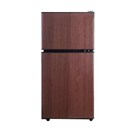 2-Doors Smart Thermostat 2-Türen, 34, 2 in., 3, 5 cu ft, 7-Level, Mini-Kühlschrank in Braun mit 2-Türen, 34.2 in, 3.5 cu. ft