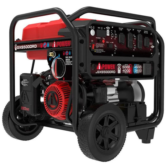 Tragbarer Generator 4000-Watt, kompaktes tragbares Design, Flüssigpropan, Rot, Portable Generatoren