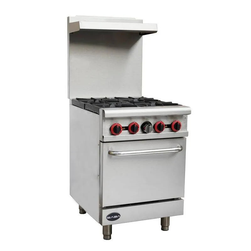 Gas Herd, 24 in., 2. 9 cu ft, 4 Brenner, Edelstahl, Commercial-Grade Design, 2.9 cu. ft, Gasherde mit einem Backofen