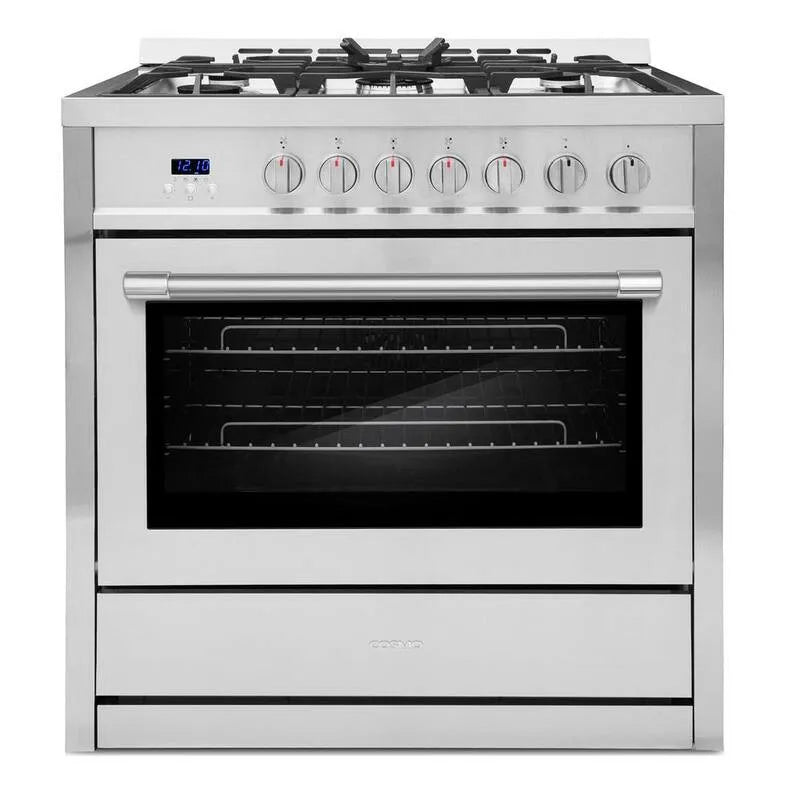 Gas Herd, Edelstahl, Umluftgaren, 36 in., 3. 8 cu ft, 5 Burners, Nebula Collection 3. 8 cu, Rapid Convection Oven, 3.8 cu. ft, Gasherde mit einem Backofen
