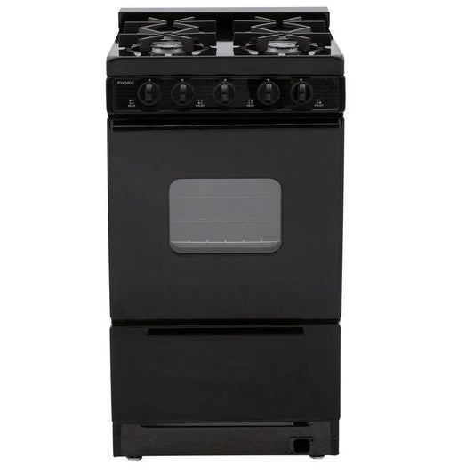 Gas Herd, 20 in., 2. 42 cu. ft, Gas Kochgeräte mit Brennerkonfiguration, Schwarz, 2.42 cu. ft, Gasherde mit einem Backofen