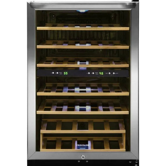 Frigidaire, Edelstahl, Weinkühler mit 2 Temperaturzonen in